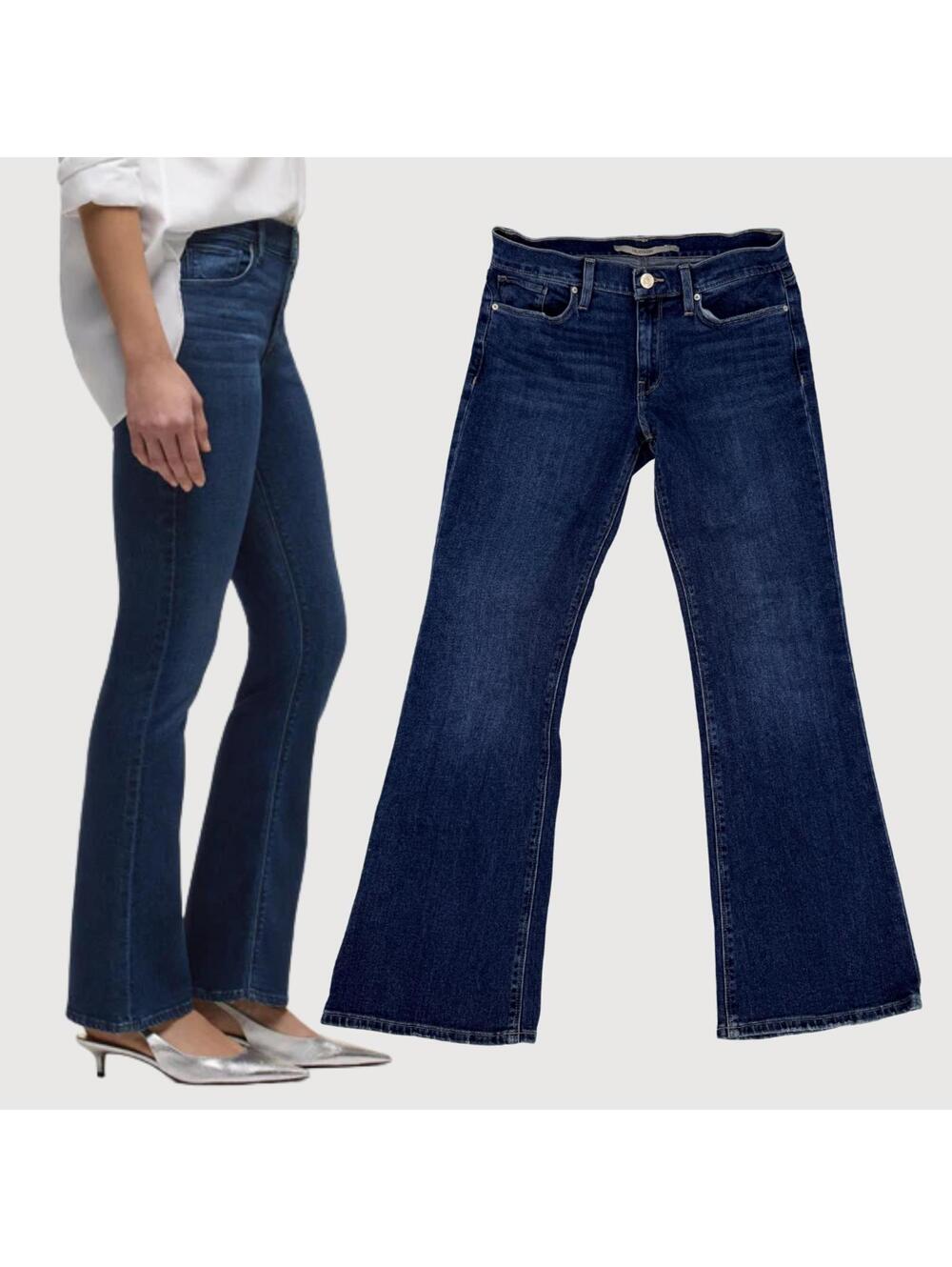 Hudson Nico Bootcut Jeans Dark Wash Mid Rise 28